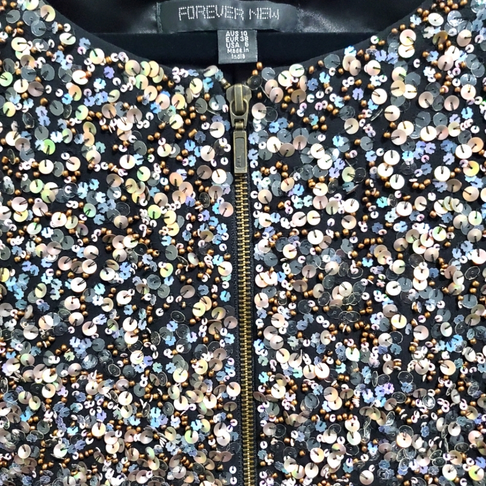 Forever New Sequin Cropped Jacket - Picture 5 of 6